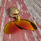 Поляризованные Сменные линзы Glintbay 100%, для солнцезащитных очков Oakley Romeo 1, огненно-красные зеркальные