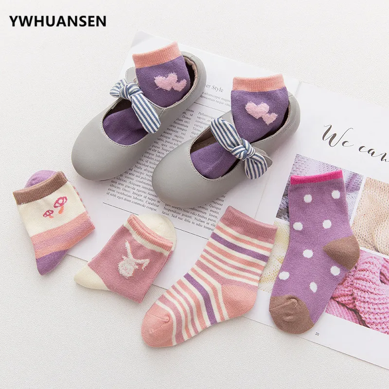 YWHUANSEN 5 парт/лот от 1 до 12 лет Осень Зима Детские блестящие короткие цветные