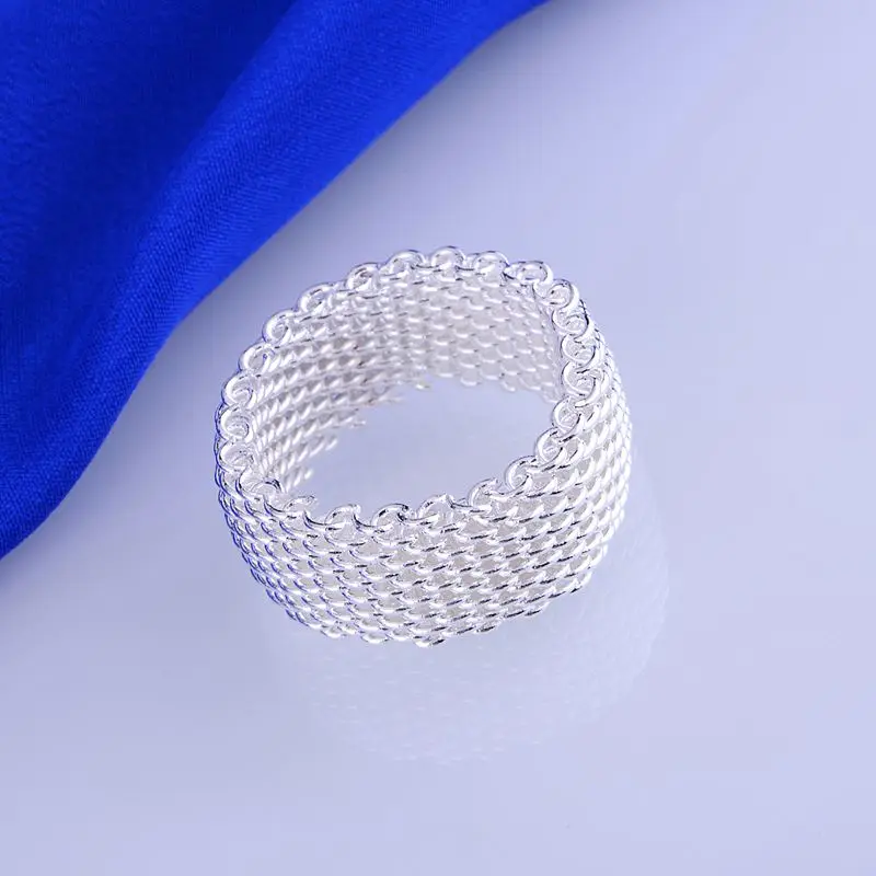 interlaced shiny graceful Wholesale silver plated ring 925 Fashion jewelry Silver Ring EMSYDHAJ | Украшения и аксессуары