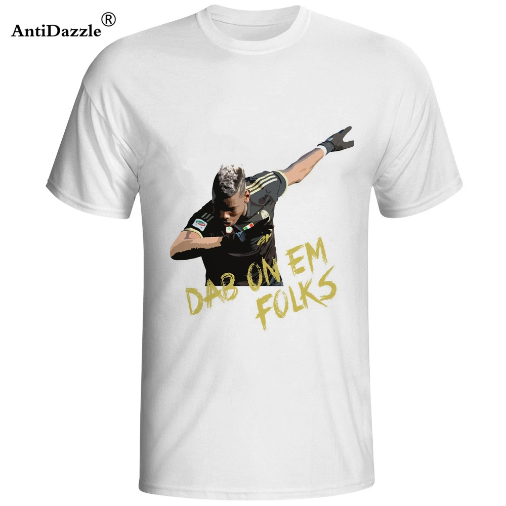 Мужская футболка с принтом Antidazzle Pogba Dab On Em Folks дизайнерская модная 100% хлопок