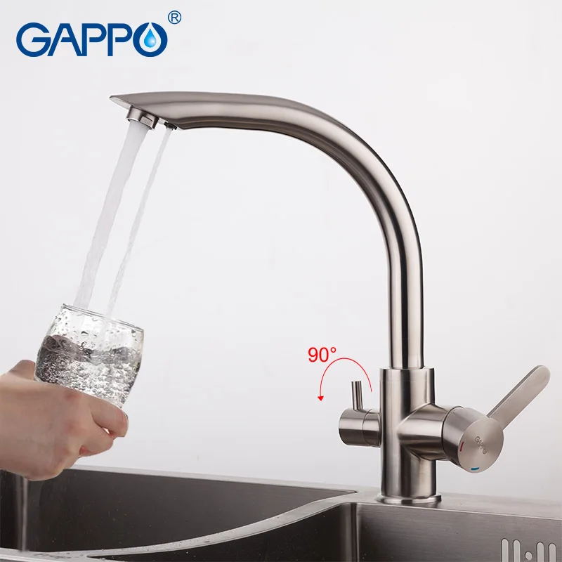 GAPPO смеситель для кухни с фильтрованной водой латунный Смеситель кухонной раковины кран крана воды torneira