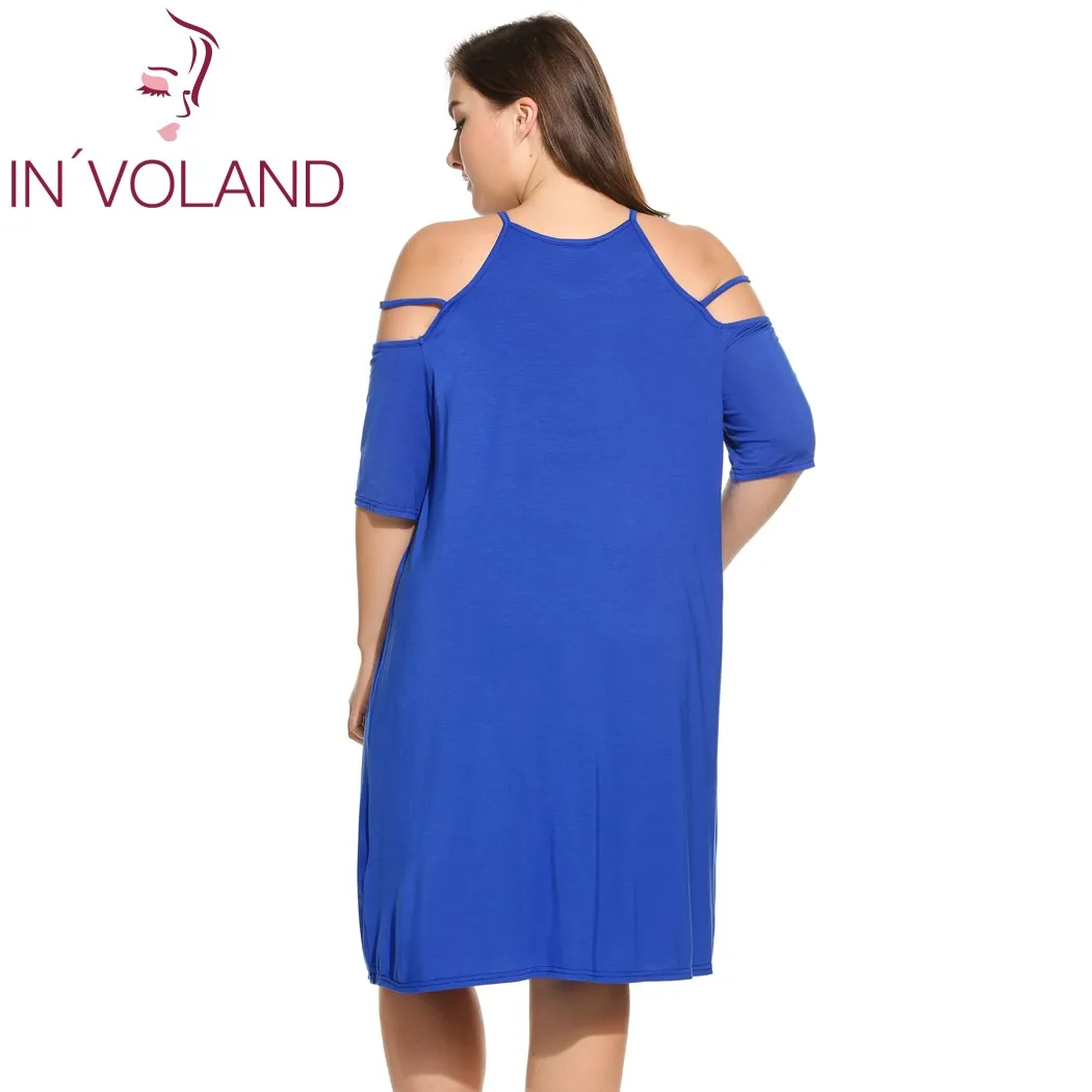IN'VOLAND женское сексуальное платье большого размера на тонких бретелях с