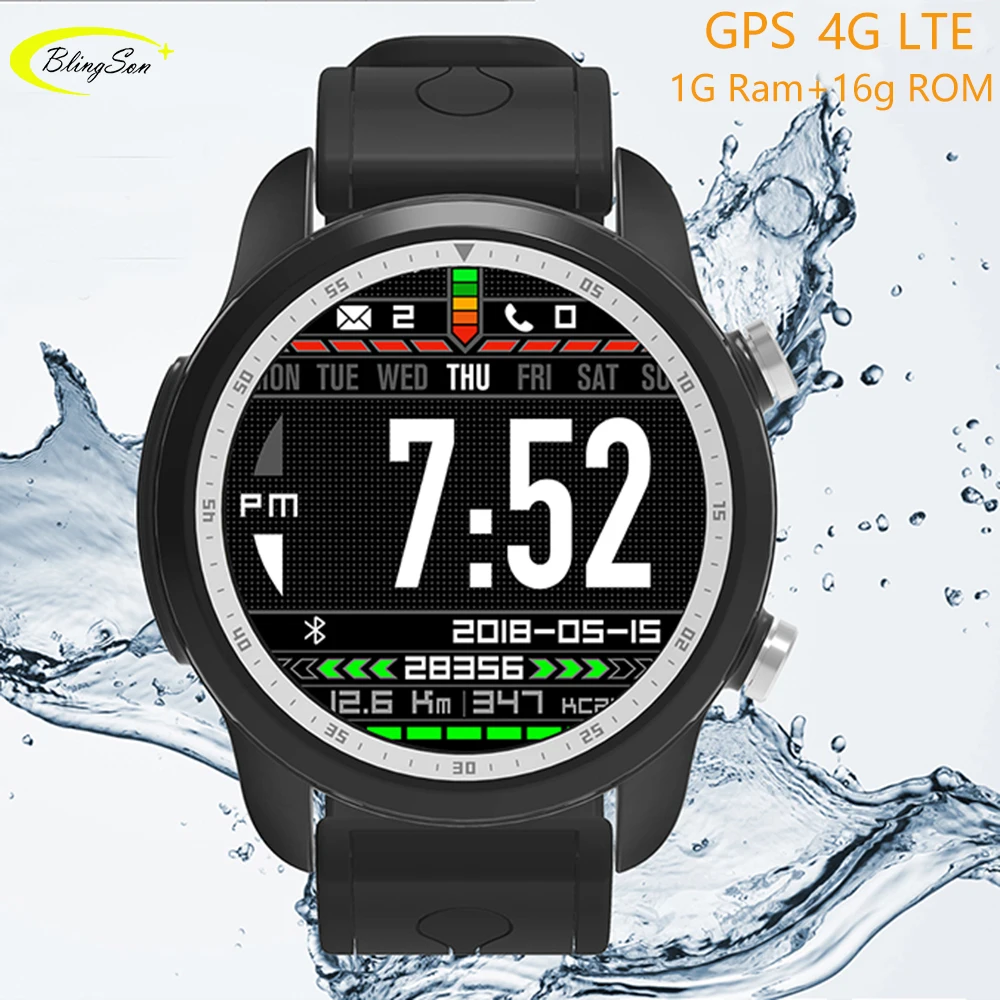 KC03 4G ram 1GB rom 16GB Android 6 0 ips умные часы спортивные Смарт браслет поддержка gps