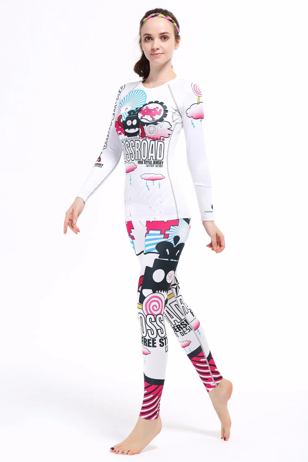 Женские компрессионные рубашки и брюки для фитнеса бодибилдинга технический