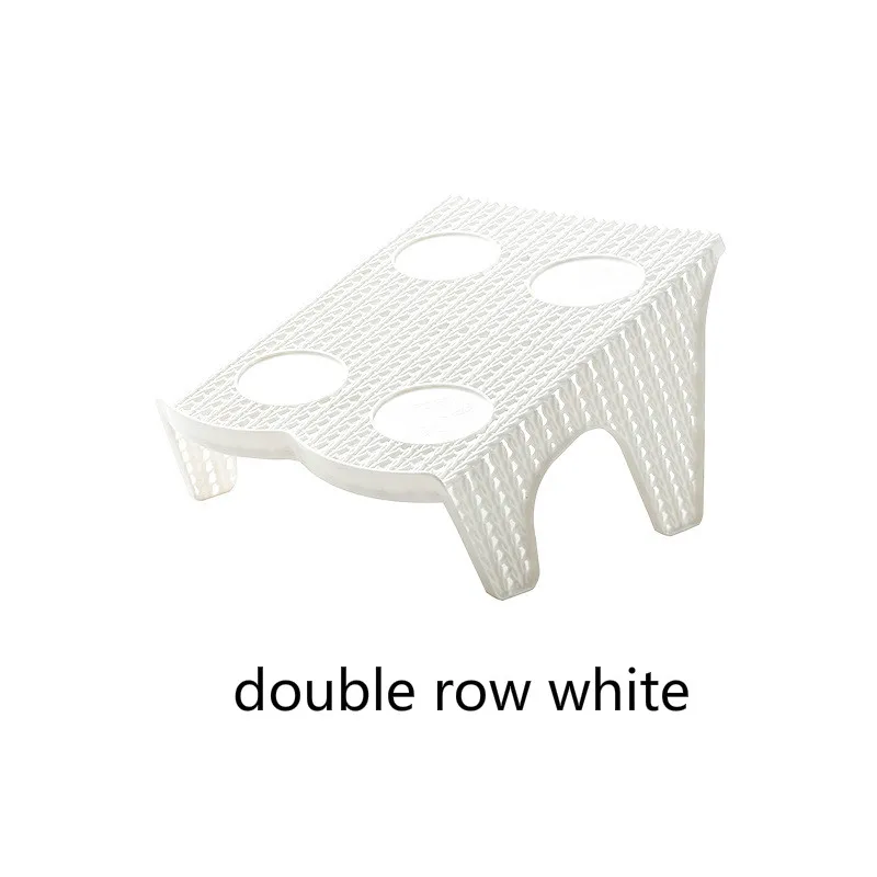double row white 1 шт. домашняя Комплексная полка для обуви, полка для обуви, двойная полка для обуви из искусственного ротанга, стойка для хранения обуви AP11301811 - Цвет: double row white