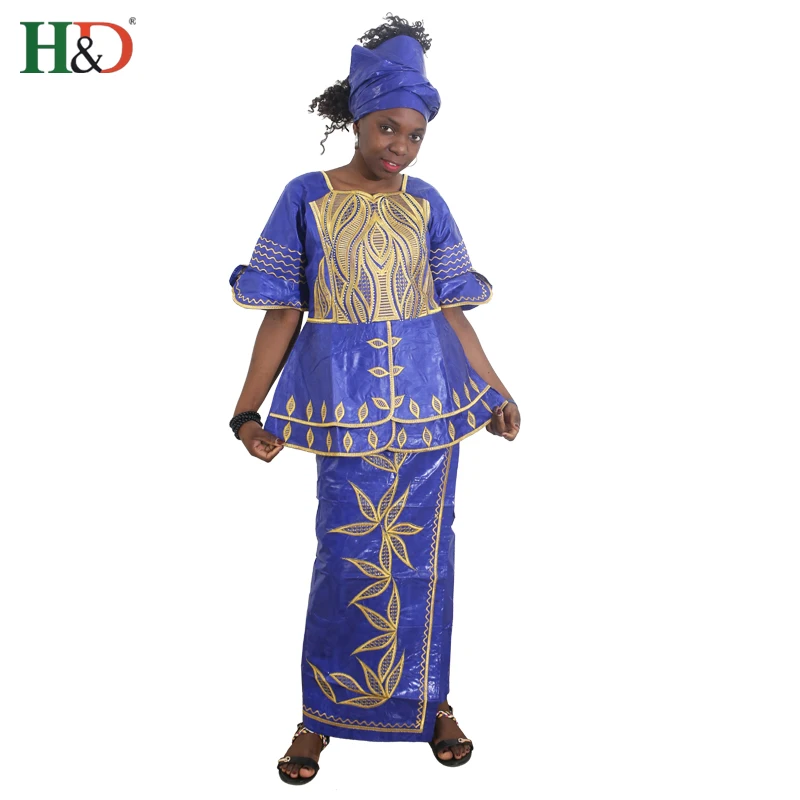 H & D халат pour les africaine femme Bazin riche традиционные африканские платья для женщин 100%