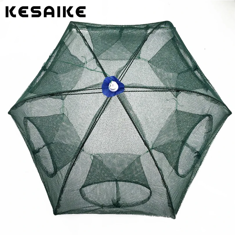KESAIKE Складная портативная Шестигранная Автоматическая ловушка для рыбалки с 6