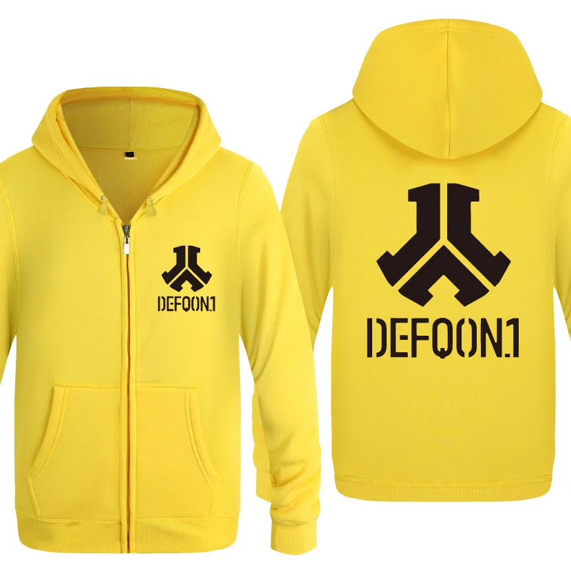 Толстовка с капюшоном рок-группы Felpa Defqon 1 мужская флисовая куртка на молнии