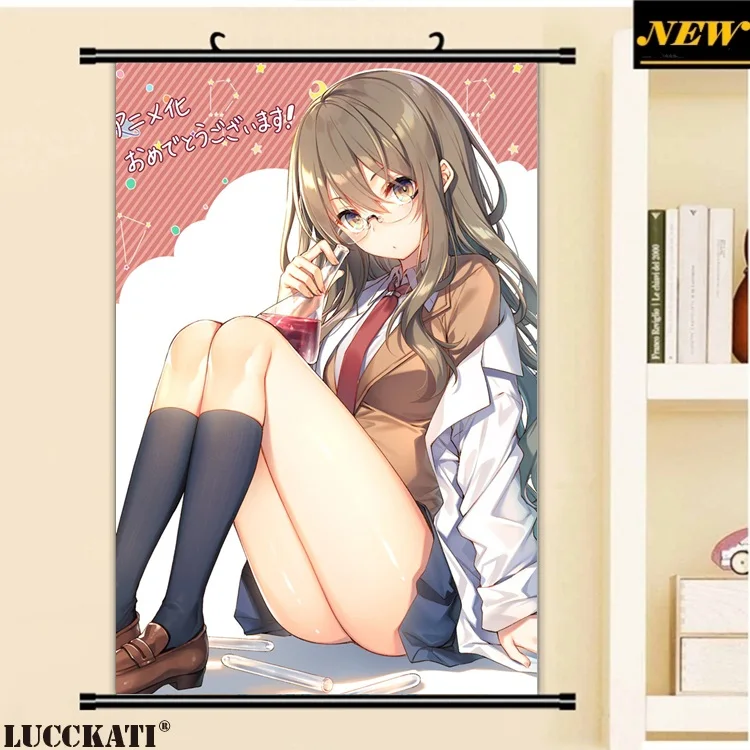 40X60 см, серия Seishun Buta Yarou, животные, заячьи уши, каплей лоли, мультфильм, аниме, Настенная картина, плакат, прокрутка, Картина на холсте - Цвет: U