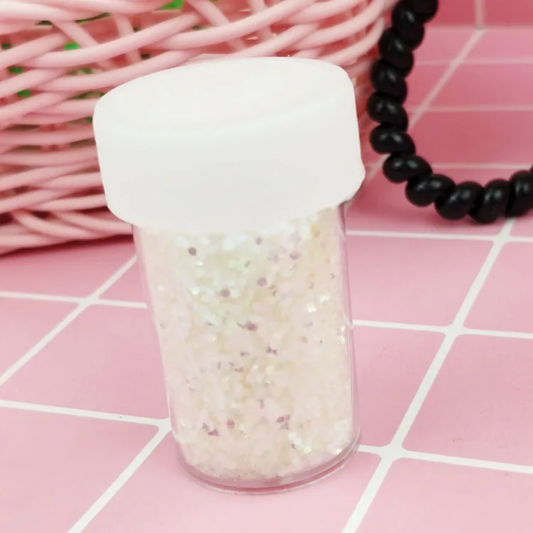 White 12g 12 г блестки/блестящий наполнитель прозрачный/пушистый слайм коробка игрушки для детей талисманы Лепка глина DIY Набор аксессуаров Забавный подарок - Цвет: White 12g