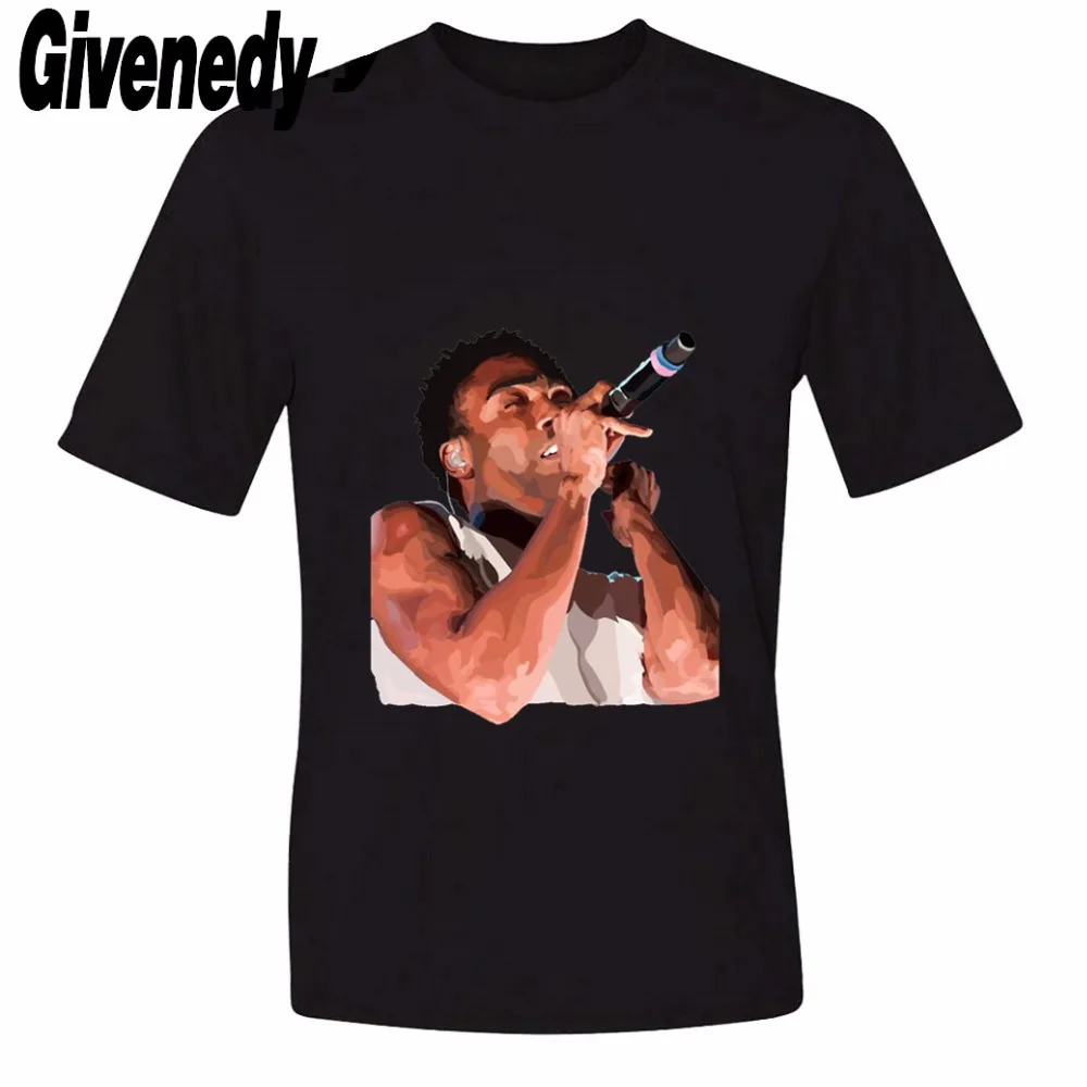 2017 Новая Мода гамбино-рэперов Мужские и Женские Летние Хлопок Печати Футболка