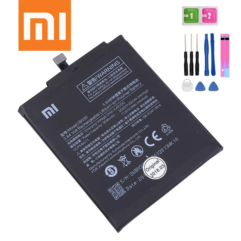 Аккумулятор для телефона Xiaomi BN30 3030 мАч, высокая емкость, высокое качество, для Xiaomi Redmi 4A, сменный аккумулятор Redmi 4A