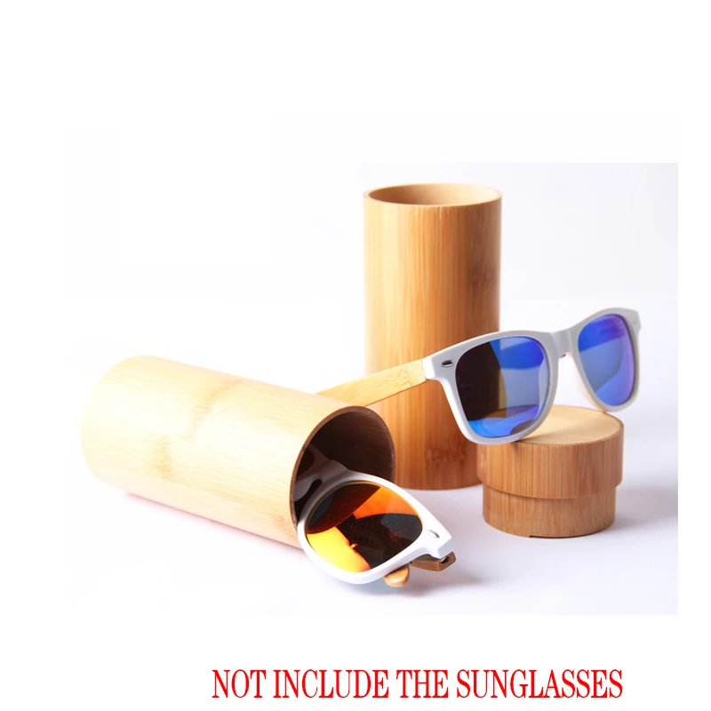 

Pure natural bamboo primary color cylindrical handmade box high-end fashion sunglasses retro frame eyeglasses box bag