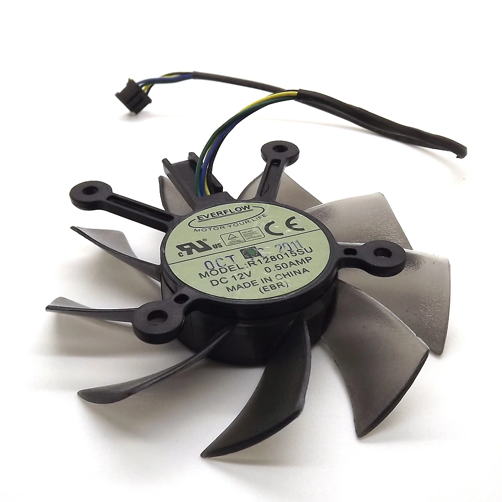 Бесплатная доставка вентилятор охлаждения R128015SU DC 12 В 0.50AMP 4Pin 75 мм для ASUS GTS450 460 HD7850