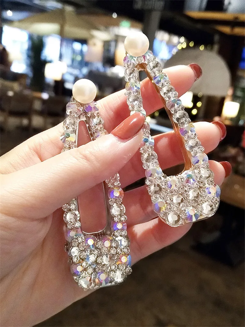 Модные женские аксессуары для волос, корейский стиль, имитация жемчуга, кристалл, заколки для волос для девочек, женская заколка ручной работы, заколка для волос