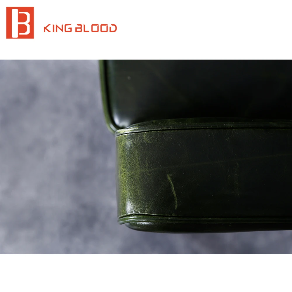 American style classic oil wax PU leather genuine single sofa chair armchair | Мебель