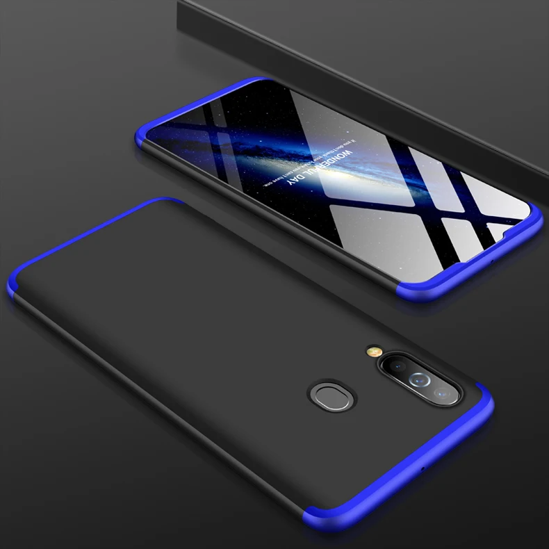Black Blue A30 A50 для samsung A10 A20 A30 A40 A40S A50 A60 A70 чехол A7 A9 360 противоударный чехол для samsung Galaxy M10 M20 M30 чехол - Цвет: Black Blue