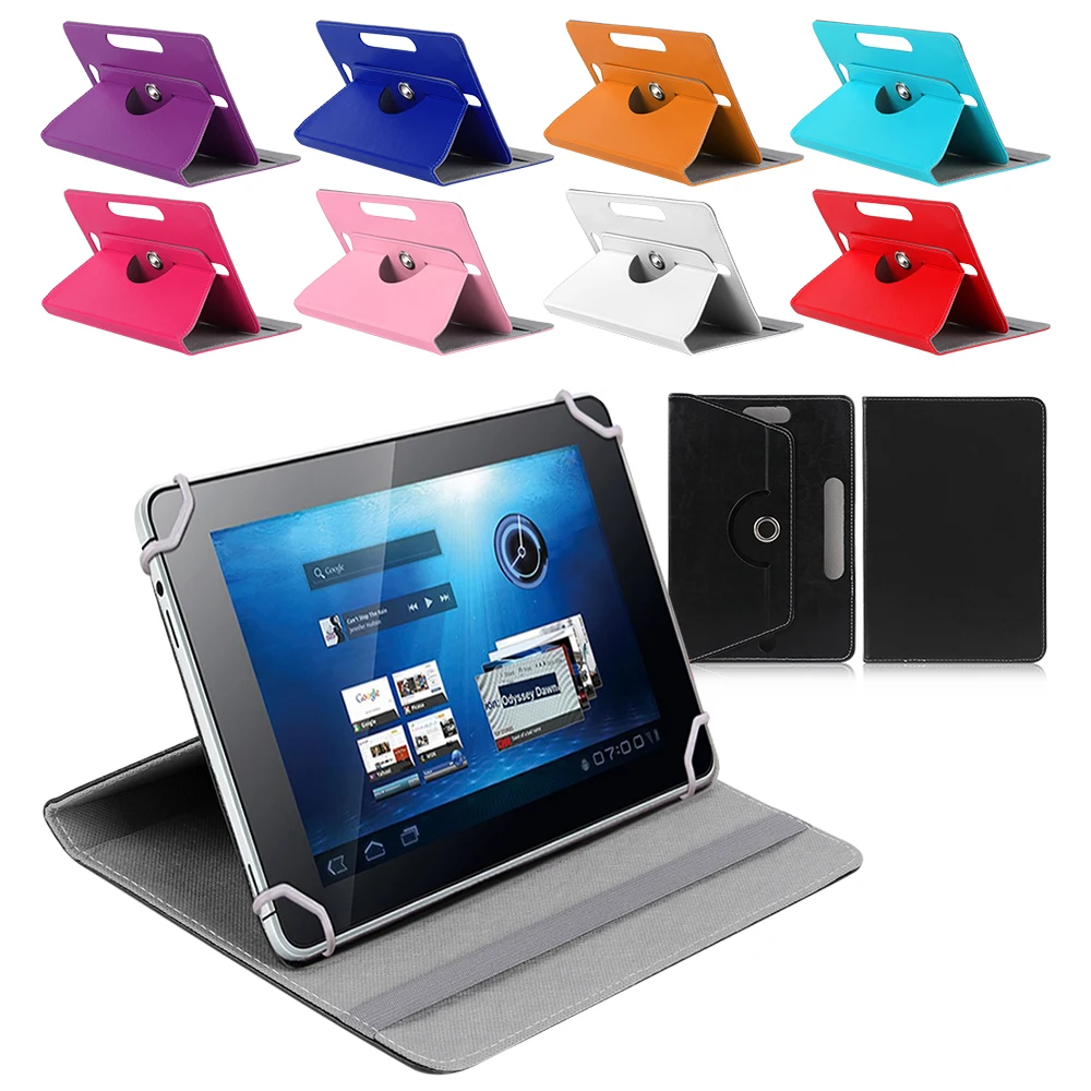 360 Degree Rotating Universal Tablet Case PU Leather Cover For Samsung Galaxy Tab 7 8 9 10.1 inch Android Tablet PC