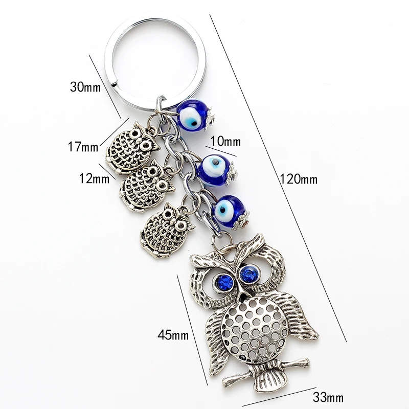 Подвеска MEIBEADS Evil Eye из сплава в виде совы синего цвета смолы для украшения ключей