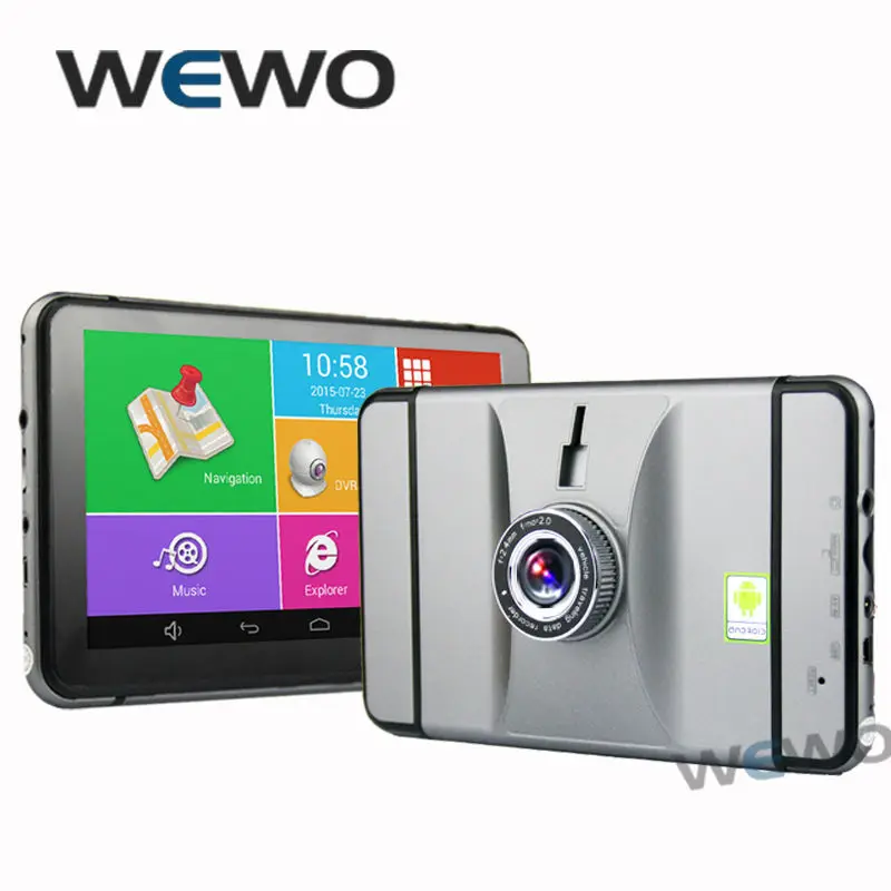 7 дюймов Android GPS навигации 512 МБ 8 ГБ 1080 P Автомобильный видеорегистратор Камера