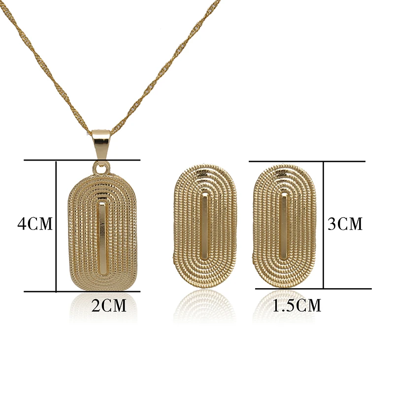 Zuodi модные ювелирные изделия из золота Дубаи наборы Брендовое геометрическое ожерелье s & Подвески