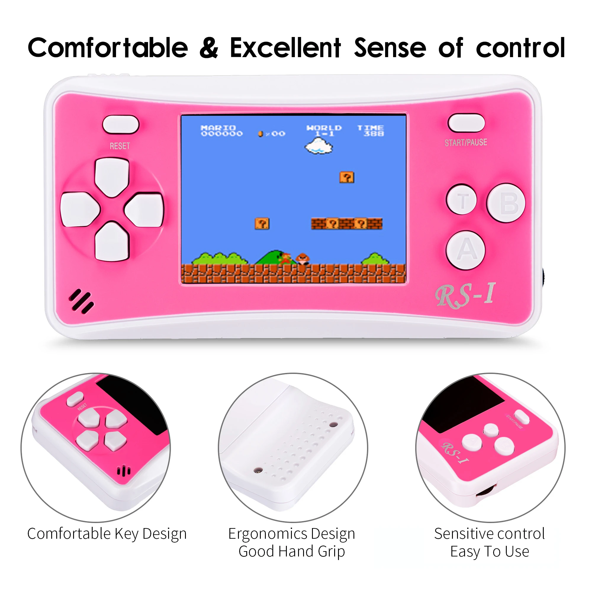 RS-1 игровая консоль JJFUN Mini tv, портативный игровой плеер для семейного отдыха, видеоигровая система, контроллер 152 игр, 2,5 дюйма, ЖК-дисплей