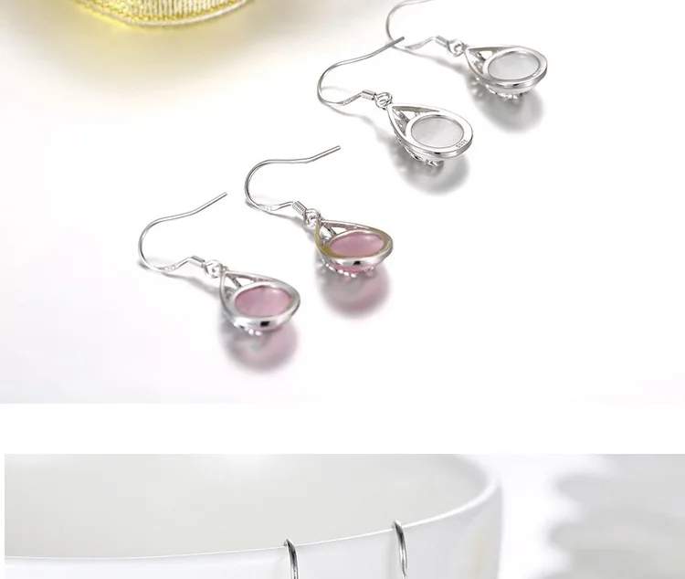 Модные длинные серьги для женщин полые резные с лунным опалом слёзы тотем