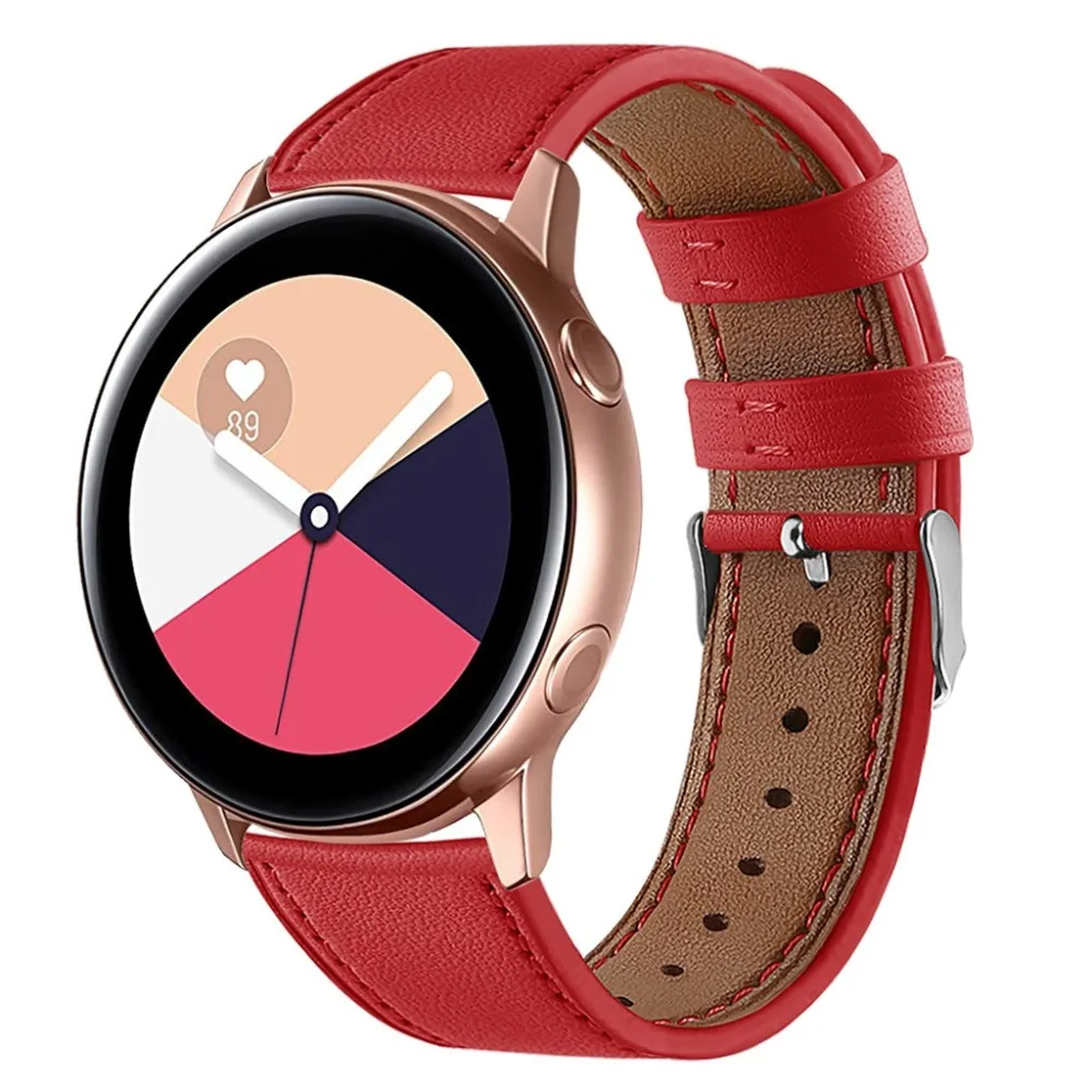 Роскошный ремешок для часов Ремешок для samsung Galaxy Watch Active 20 мм кожаный ремешок сменный ремешок с принтом ремешок для браслета