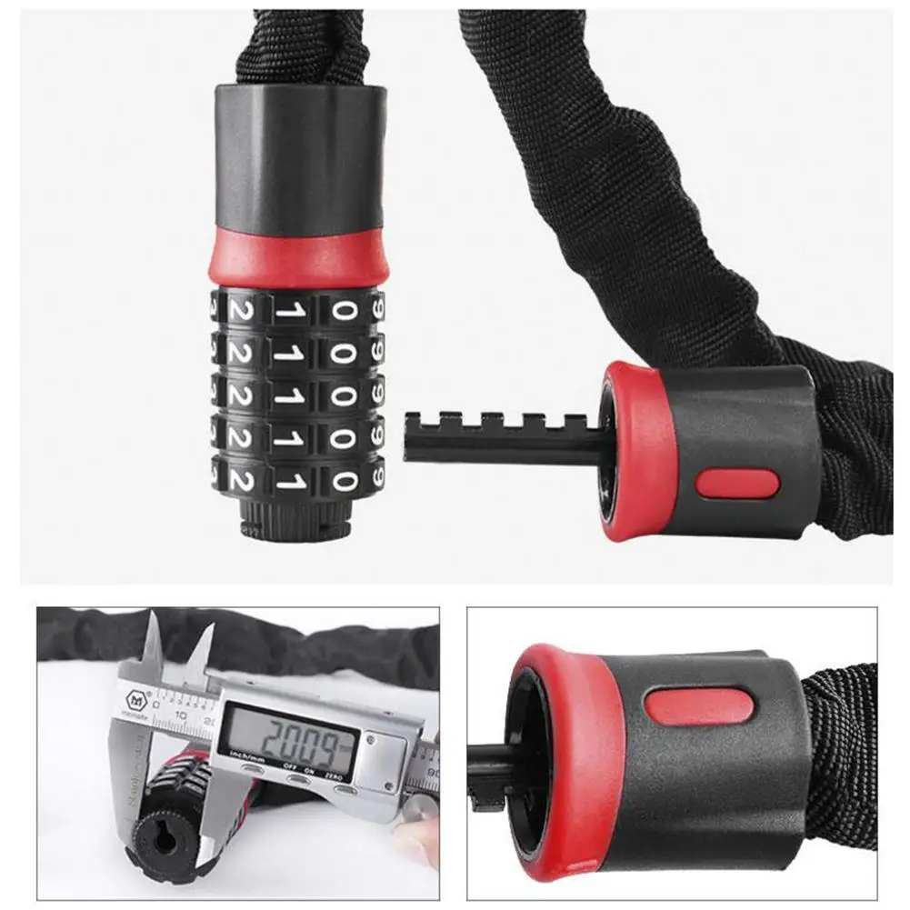 Велосипедный замок 5 паролей велосипедный с цифровой цепью безопасность