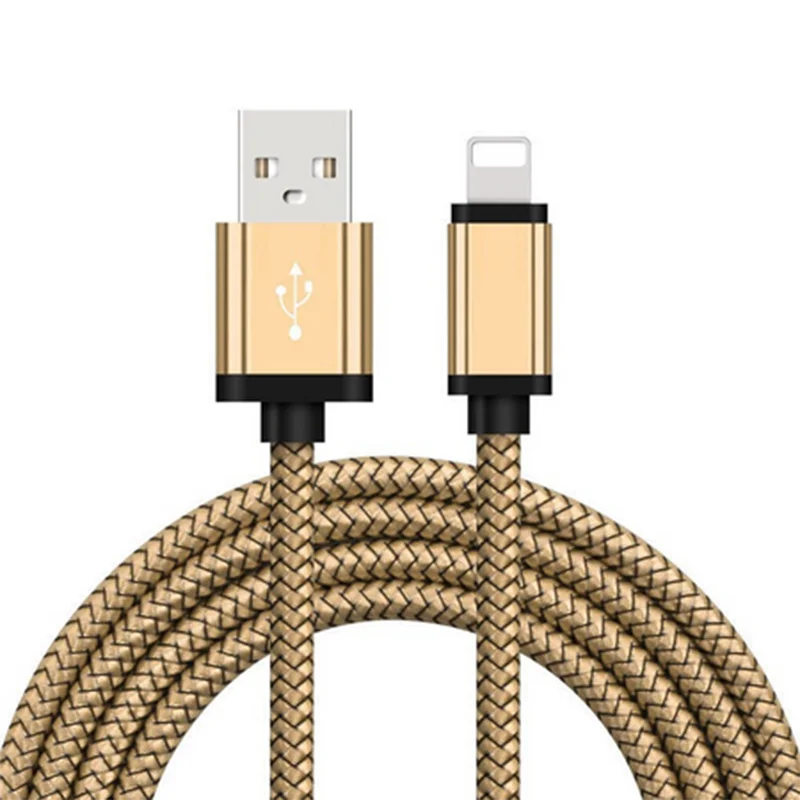 Нейлоновый USB кабель для быстрой зарядки для Apple iPhone XR XS MAX X 8 7 6S 5S 5 6 Plus ipad mini Phone Lighting зарядный кабель для передачи данных