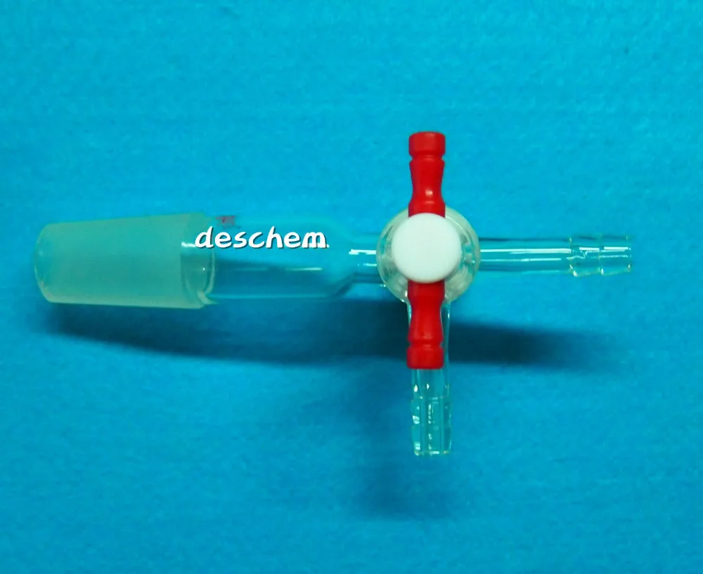 24/40 3 ходовой кран из ПТФЭ лабораторный стеклянный Трехходовой адаптер