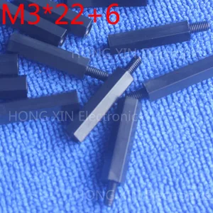 M3*22+6 1 pcs Black Nylon Standoff Spacer Standard M3 Male-Female 22mm Standoff Kit Repair Set High Quality