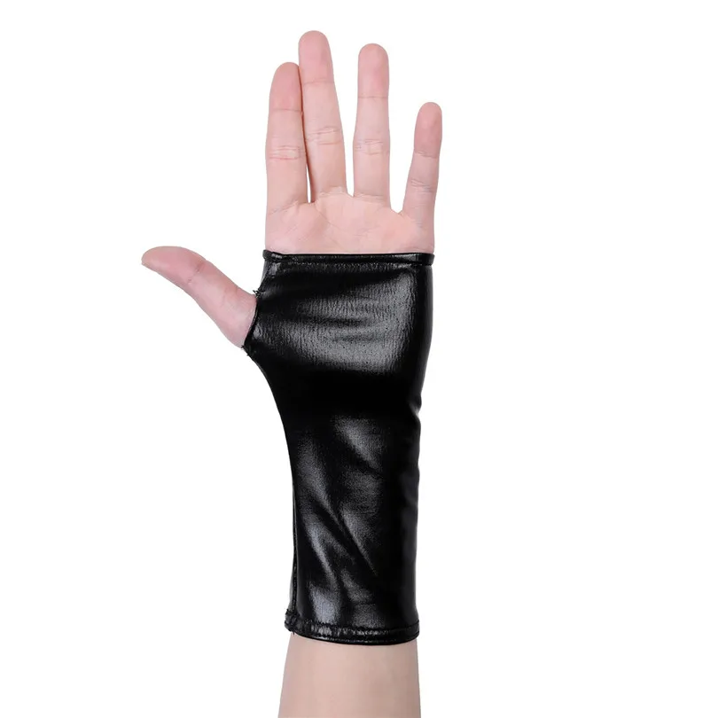 1 пара женские Мини перчатки из лакированной кожи без пальцев|gloves mittens|gloves halffashion