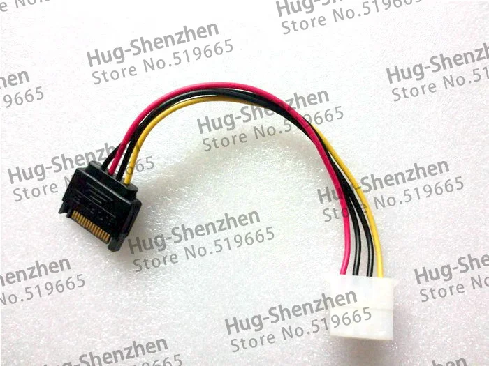 Хой продажи 100 шт. Высокое Качество SATA Мощность Кабель-адаптер 4PIN (f) 15pin (M) IDE