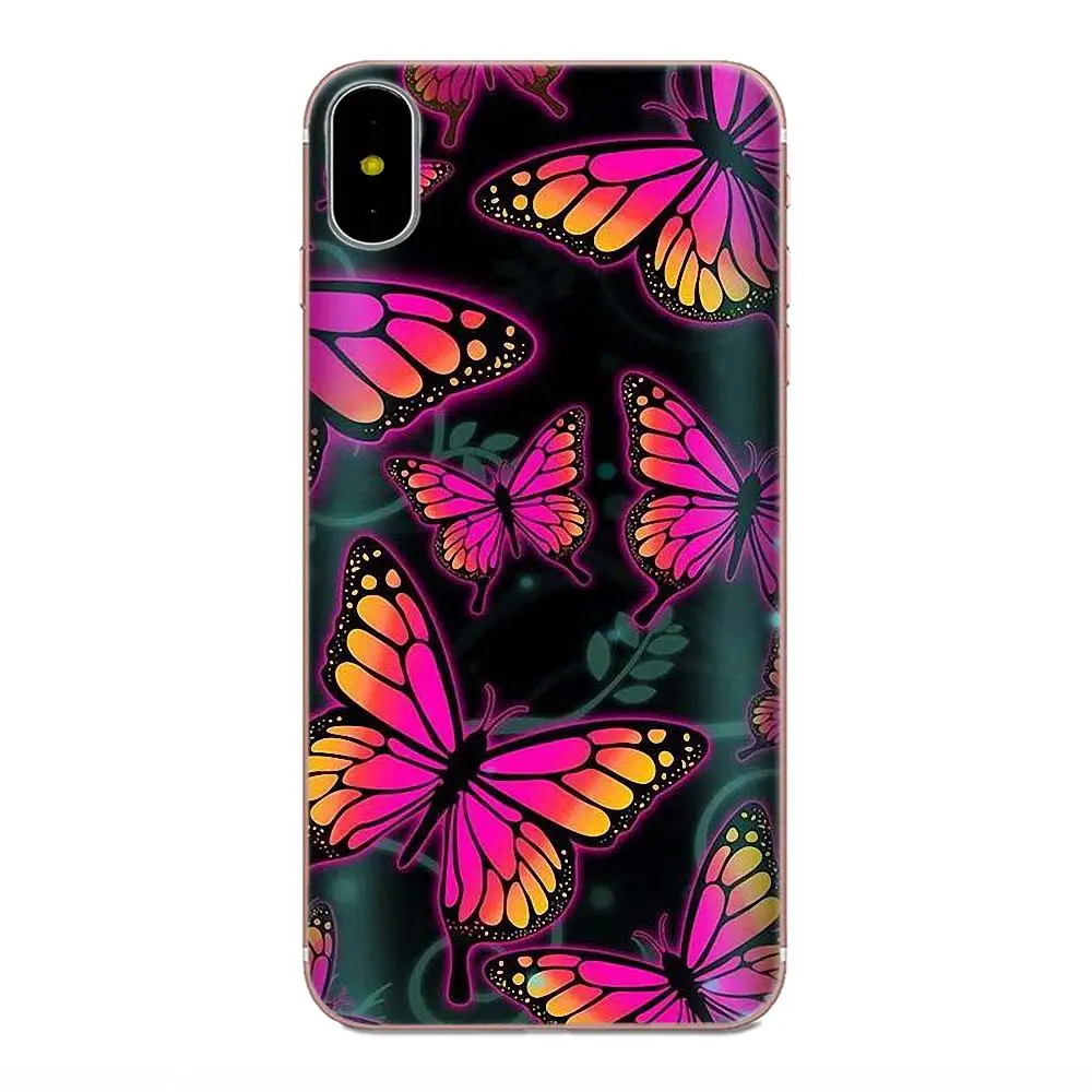 Красочная крутая Бабочка Мягкая Художественная печать для Apple iPhone 4 4S 5 5C 5S SE 6 6S 7 8