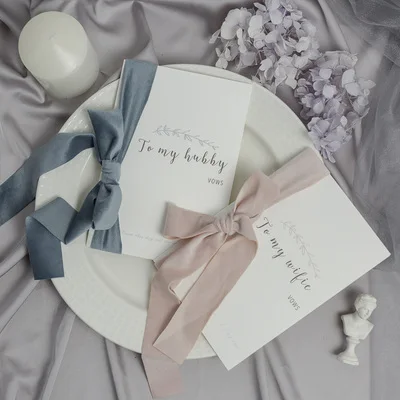 vows card D Дешевые уникальные 2 шт партия бумаги свадебный день браков реквизит для фотографий украшения карты - Цвет: vows card D