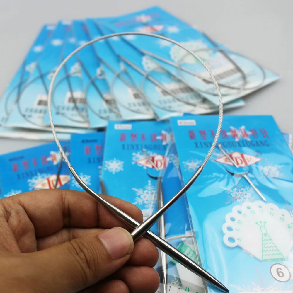 Розничная упаковка Новые 13 размеров прочные круглые спицы из нержавеющей стали