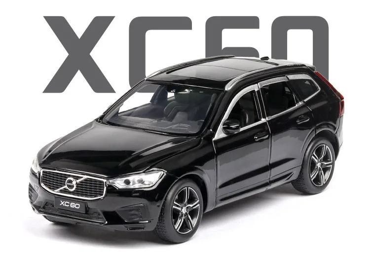 VOLVO XC60 black 1:32 CRV Accord Highlander XC60 Alphard Lexus игрушечный автомобиль металлическая игрушка Diecasts и игрушечный транспорт Модель автомобиля игрушки для детей - Цвет: VOLVO XC60 black