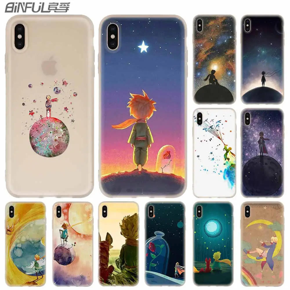 Чехол для телефона iPhone 11 Pro X XS Max XR 6 7 8 Plus 5 4S SE Little Prince Акварельная сумка Funda etui bumper