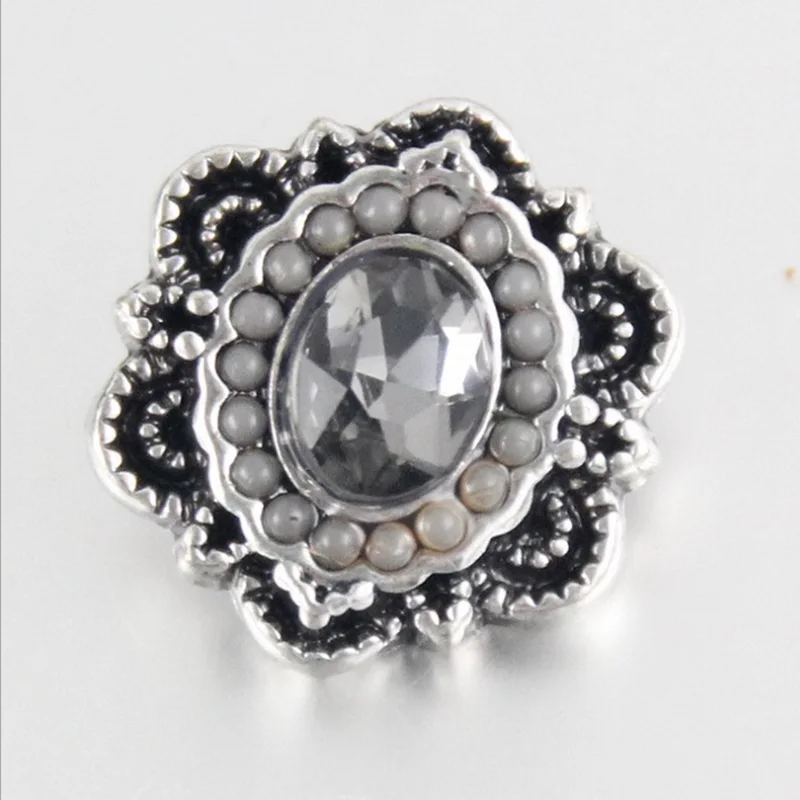 Бусины с цирконом застежка Застежка кнопка 18 мм Имбирная для браслетов кнопками