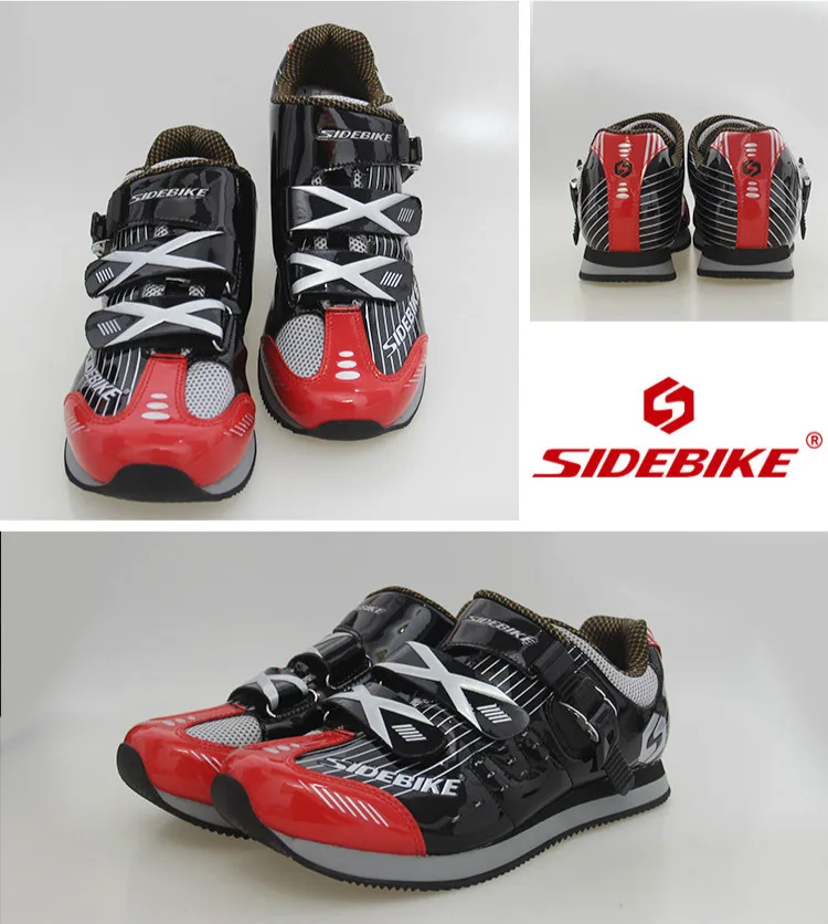 Sidebike/Мужская и женская обувь для велоспорта; нескользящая плоская резиновая подошва; обувь для шоссейного велосипеда; спортивные кроссовки на липучке