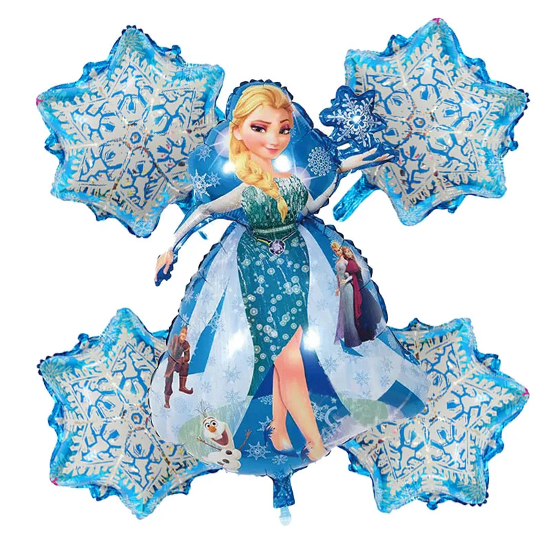 5 шт. фольгированные шары Принцессы Дисней Эльзы украшения для дня рождения