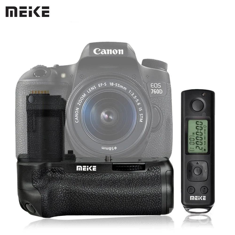MEIKE MK 760D Pro Вертикальная сменная ручка для Canon 750D DSLR камеры с ЖК дисплеем