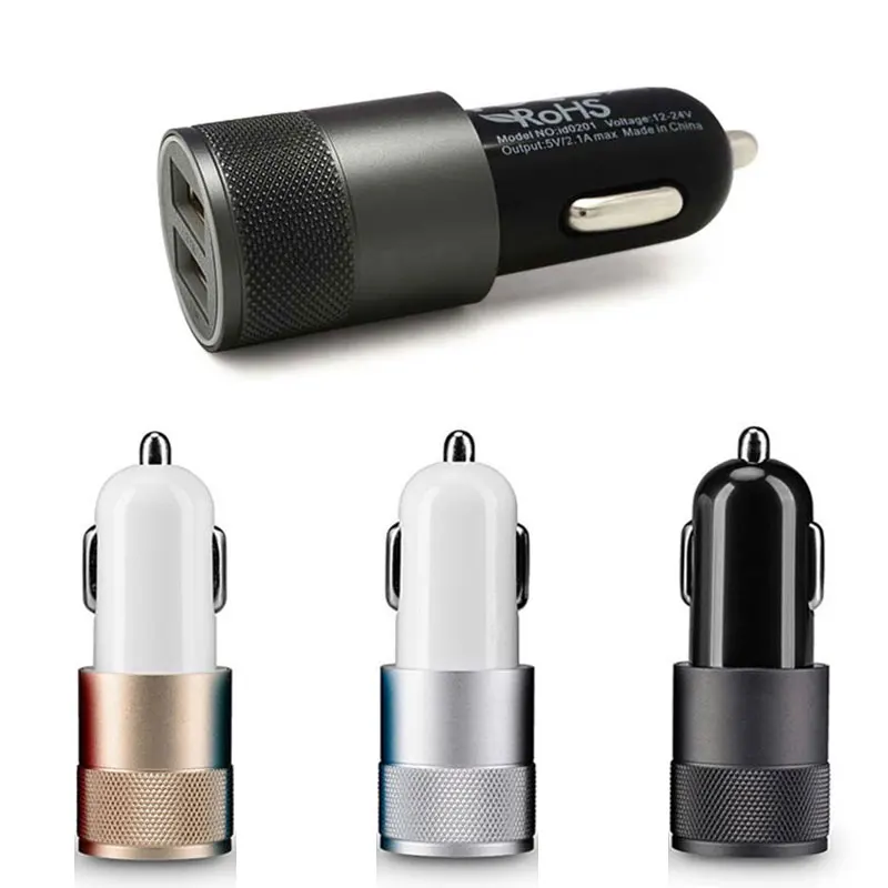 Автомобильное зарядное устройство SUPTEC 5 в 2 а с двумя USB портами из сплава