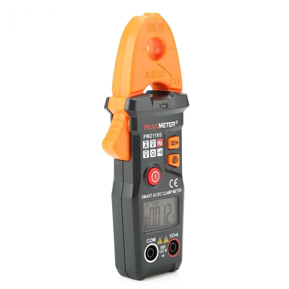 Мультиметр-зажим PEAKMETER PM2116S миниатюрный Бесконтактный цифровой измеритель тока