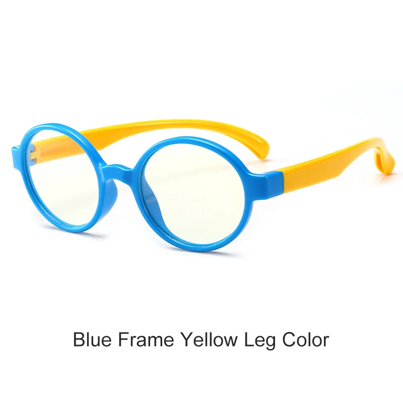Blue Yellow VEGA очки овальные детские игровые компьютерные очки голубые легкие очки для девочек и мальчиков для защиты глаз детские очки VG248 - Цвет оправы: Blue Yellow