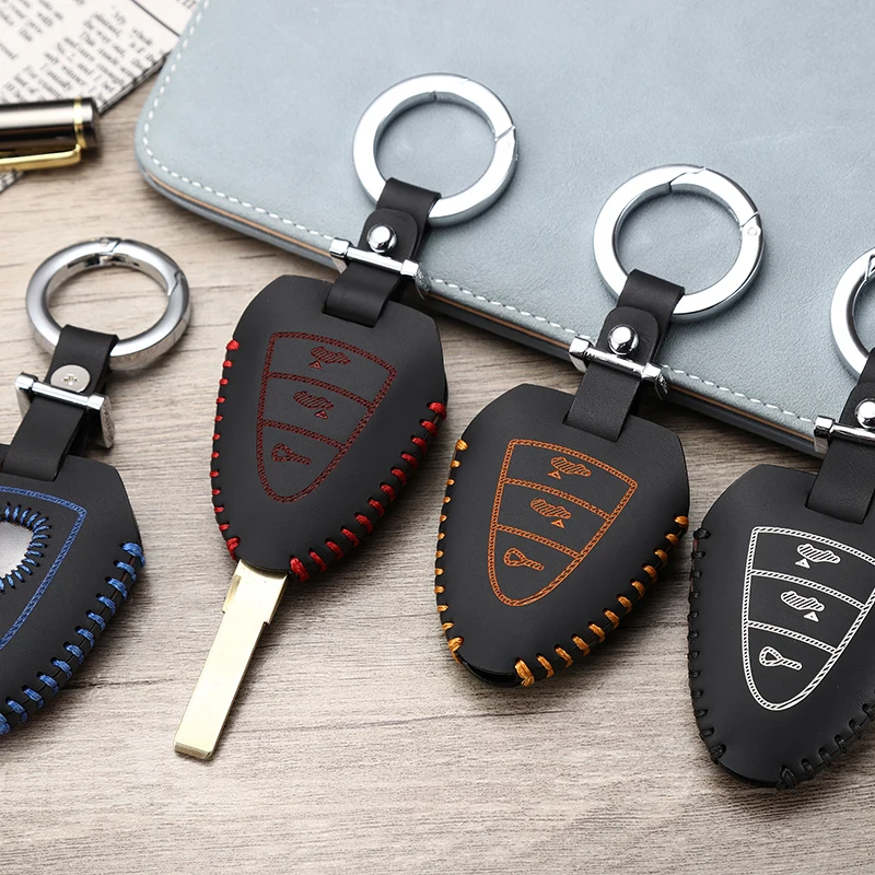 Высокое качество верхний слой кожаный чехол для ключей 2006 2020 OEM Porsches 911 Boxster Cayman