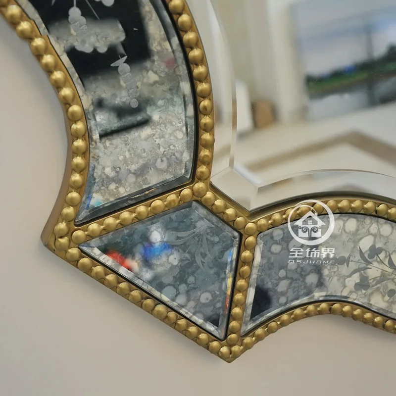 Бесплатная доставка античные готовые настенные стеклянные зеркальные