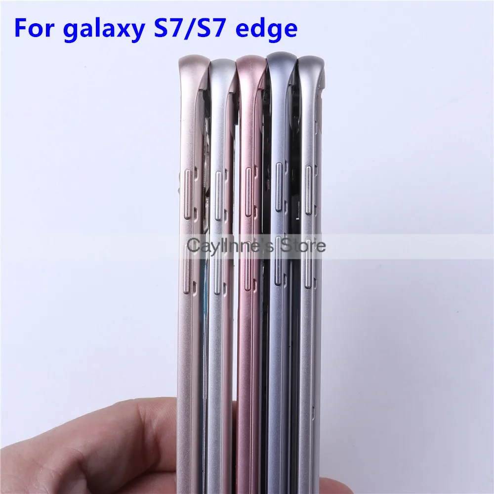 Новый S7 edge G935 средняя рамка для Samsung galaxy G930 промежуточная Корпус Боковая кнопка