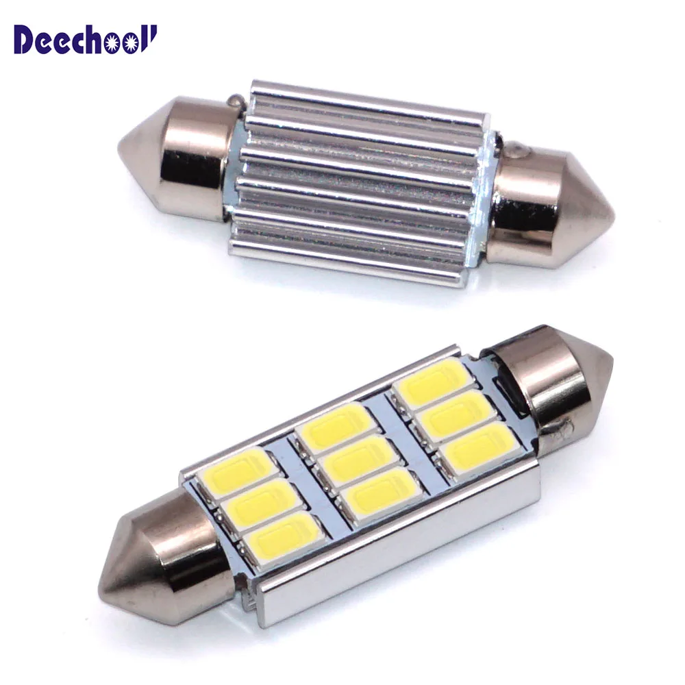 6 шт. автомобильный Стайлинг 5630 9SMD CANBUS Festoon купольный светильник C5W 6418 без ошибок